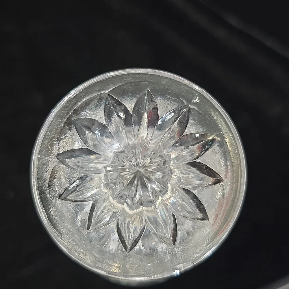 Miniature‎ Footed Bohemia Crystal Bud Vase, Vintage 4